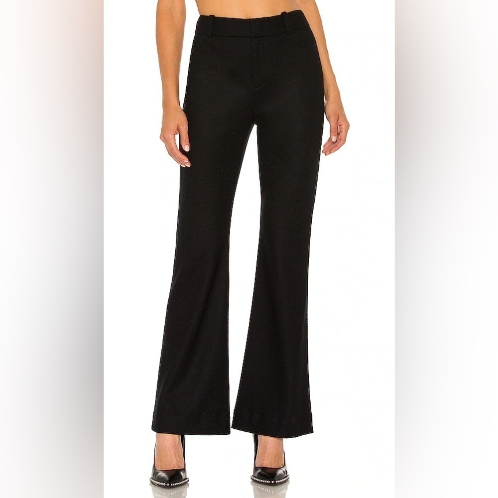 Vince Cozy Slim Flared Pant Black Wool Blend Business Casual Boho Women’s 8